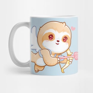 Love Cupid Kawaii Sloth Valentine Mug